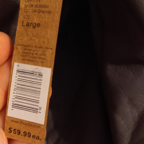 Urbanology Large Faux Leather Coat with hood - Picture 4 of 16